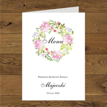 Wianek kwiaty różowe