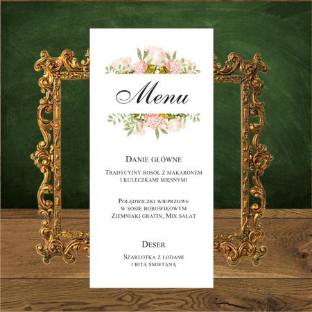 Menu - romantyczny ogród