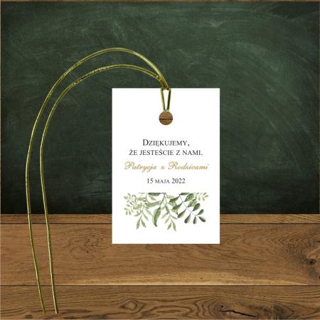 Zawieszki do prezencików - zielone listeczki